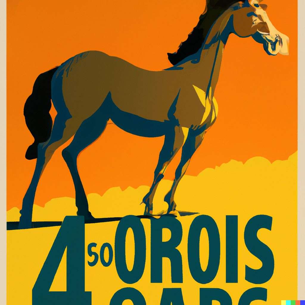 a horse, movie poster from the '40s